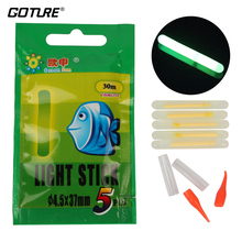 Goture 100 Piece(20packs) Chemical Fishing Light Fishing Rod Tip Bait Alarm Float Fish Bobber Glow Lightsticks Size 4.5*37mm 2024 - buy cheap