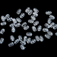 100PCS/Lot 5*8MM Fishing Plastic Transparent Clear Crossing Beads Double Pearl Drill Oval Beads Carp Fishing Stop Rigs Beads 2024 - buy cheap