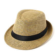 Chapéu de feltro unissex, masculino e feminino da moda para o verão, para praia, palha de sol, chapéu de feltro estilo panamá e fedora, chapéu da moda, estilo gangster 2024 - compre barato