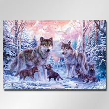 5d diamante bordado animais lobo ponto cruz diy pintura de diamante completo paisagem strass decoração de casa presentes 2024 - compre barato