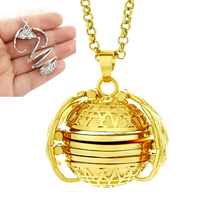 Fashion Long Chain Necklaces Women Gold Silver Angel Wings Necklace Photo Box Locket Pendant Jewelry Birthday's Gifts colares 2024 - buy cheap