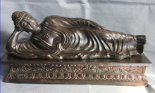 song voge gem S0692 10 Tibet Buddhism Temple Copper Bronze Lie down to sleep Sakyamuni Buddha Statue 2024 - buy cheap