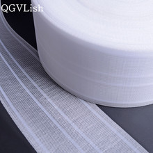 QGVLish 50M/lot Mesh Net Curtain Tape Belt For Hanging Tie Rings Roman Rod Punching Circles Curtain Accessories DIY Encryption 2024 - buy cheap