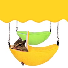 Banana design Pets Hamster Hanging House Hammock Small Animals Cotton Cage Sleeping Nest Pet Bed Rat Hamster Toys Cage Swing New 2024 - buy cheap