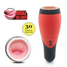 30 Speed Vibration Male Masturbator Realistic Vaginal Pussy Aircraft Cup Penis Stimulation Deep Throat Erotic Sex Toys for Men 2024 - buy cheap