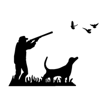16.6cm*12cm Funny Dove Hunting With Dog Vinyl Car-styling Decal Car Sticker S6-3301 2024 - buy cheap