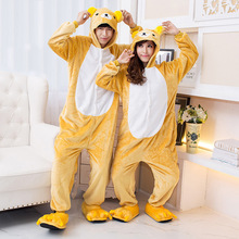 Disfraz de Rilakkuma para adultos, monos de oso Kigurumi, Mono para niños, ropa de dormir de animales, disfraz de Halloween de una pieza 2024 - compra barato