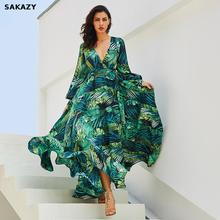 Sakazy-vestido boho vintage para verão, estilo boho, praia tropical, estilo boêmio, sexy, gola em v, com renda, vestido plus size 2024 - compre barato