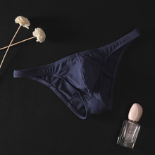 new hot Men Brief Breathable Sexy Ice Silk Underpants Perspective Erotic Sexy Underwear  mens briefs 2024 - buy cheap