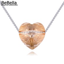 BeBella-collar con colgante de corazón de amor para mujer y niña, colgante de cristal con cristales Swarovski, moderno, regalo de Navidad 2024 - compra barato