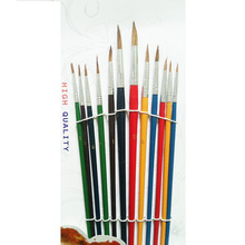 12pcs Wool Hair Wooden Handle Watercolor Paint Brush Pen Set for Learning Oil Acrylic Painting Art Paint Brushes 2024 - buy cheap