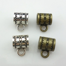 Abalorios de bronce tibetano/plata, cuentas espaciadoras, conectores, colgantes de 6x8x10mm, 60 uds. 2024 - compra barato