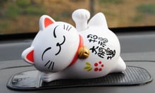 1pc Money cat Sleep lazy cat Solar energy Car decoration sb-048 2024 - buy cheap