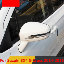 ABS Chrome Side Door Rearview Mirrors Cover Strip Trim Accessories Exterior decoration For Suzuki SX4 S-Cross 2014-2016 2024 - buy cheap