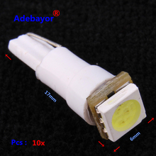 Lâmpada para painel automotivo, novidade, 40 x, instrumentos para carro, t5 5050, 1led, cobre, 12mm de diâmetro máximo, t6.5, lâmpadas para interior, luz da placa, licença 2024 - compre barato