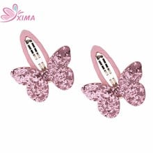 2pcs/lot Girls Glitter Butterfly Hairpins Hairgrips for Kids Butterfly Hair Clips Children Hair Accessories 2024 - buy cheap