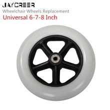 JayCreer 6 Inch ,7 Inch,8 Inch inner hole diameter 8mm Wheel Replacement For Wheelchairs, Rollators, Walkers And More 2024 - купить недорого