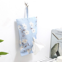 Home storage bag hanging wall bag creative canvas storage box storage box paper storage towel bag L0329 2024 - buy cheap