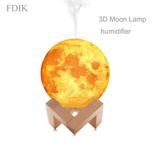 880ML Air humidifier 3D Moon Lamp Diffuser Aroma Essential Oil USB ultrasonic humidifier air atomizer purifier led Night light 2024 - buy cheap