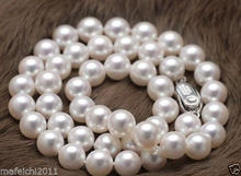 Collar de perlas blancas del Mar del Sur de 9-10mm AAA + natural 18" 2024 - compra barato