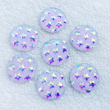 Rhinestones Appliques Resin sky star 20pcs 20mm Stick-On buttons for clothing jewelry Decorations -B762 2024 - buy cheap