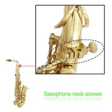 OOTDTY золото для саксофона на шею винтовые принадлежности для саксофона медный инструмент для ремонта деревянного ветра винт для Эски саксофона 2024 - купить недорого