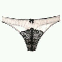 Calcinha rendada, roupa íntima feminina, tanga de renda 100% seda natural, fio g sexy, calcinha erótica, tanga calcinha sexy, roupa íntima rosa 2024 - compre barato