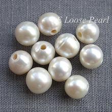 Luck Pearls Jewelry White Color Freshwater Pearls Beads Large Hole Pearl 8.5-9.5mm Photo Round 2mm Hole DIY Jewelry 2024 - buy cheap