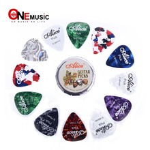 12pcs Alice Acoustic Electric Guitar Picks Plectrums and1 Round Metal Picks Box Case Free Shipping 2024 - buy cheap