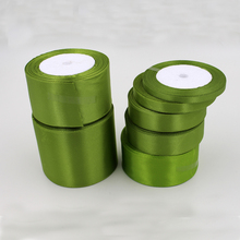 Verde oliva 25 yardas/22 metros/rollo 6mm ~ 75mm ancho cintas de poliéster pastel de regalo caja cinta para envolver accesorios hechos a mano Material DIY 2024 - compra barato