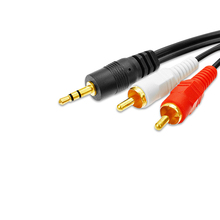 Новый 1,5 м 3,5 мм штекер Jack в AV 2 RCA Мужской стерео музыкальный аудио кабель шнур RCA Jack аудио AUX кабели оптовая продажа 2024 - купить недорого