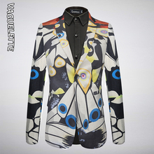 VAGUELETTE Fashion Blazer Estampada Hombre Stage Party Coat Men Blazer Pattern Elegant Stylish Wear For Men 2019 M-4XL 2024 - buy cheap