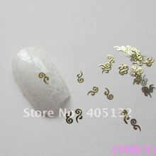 Approx. 1000pcs/bag Metal Gold Flower Design Non-adhesive Metal Slices Nail Art Decoration MS-129-2 2024 - buy cheap