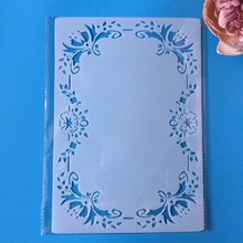 Borda de quadro a4, faça você mesmo, estêncil de pintura, scrapbook, gravação em relevo, álbum de papel decorativo, modelo de cartão, imperdível 2024 - compre barato