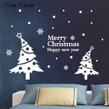 Рождественские украшения для дома, Новогодние рождественские наклейки на стену, домашний магазин, наклейки на окна, Декор, аксессуары для украшения дома 2024 - купить недорого
