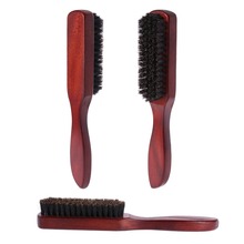 Hair Brush Wood Handle Boar Bristle Beard Comb Styling Detangling Straightening   21x3x3cm 2024 - buy cheap