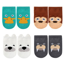 4 Pairs/Lot Baby Kids Socks for Boys Girls Children Infant Toddler Anti Slip Short Cotton Socks Casual Animal Styles 0-4 Years 2024 - buy cheap