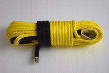 Free Shipping 12mm*30m Yellow Synthetic Rope,Recovery Replacement Winch Cable,Plasma Winch Rope,Towing Ropes 2024 - buy cheap