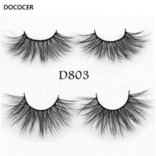 DOCOCER-pestañas de visón 3D, hechas a mano, ligeras y sin crueldad, maquillaje espectacular, 25mm, D803 2024 - compra barato