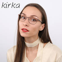 Kirka Retro Glasses Brown Eye Glasses Frames For Women Clear Frame Glasses Eyewear Frames Metal Womens Eyeglass Frames 2024 - buy cheap
