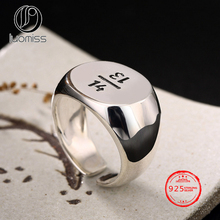 Anel simples de prata esterlina s925 para homens e mulheres, anel de prata aberta por atacado 2024 - compre barato