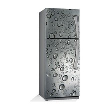 Arte de gota de agua de vidrio 3D, calcomanía autoadhesiva para refrigerador, papel tapiz para la puerta de la nevera, 60x150cm, 60x180cm, 100x180cm 2024 - compra barato