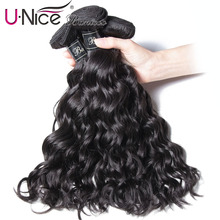 UNice Hair Banicoo Series 10A Brazilian Natural Wave 1/3/4 Bundles 100% Human Hair Weave Bundles Natural Color Raw Virgin Hair 2024 - buy cheap