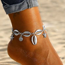 2019 Vintage Silver Color Shell Starfish Anklet Fashion Statement Summer Bohemian Women's Jewelry Foot 2024 - buy cheap