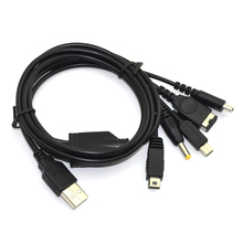 For PSP Wii U GamePad charger cable for GBA SPNDSL 3DS five-in-one USB charging line cable 2024 - buy cheap