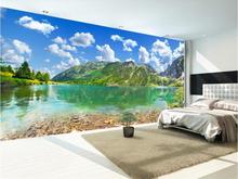 custom 3d photo wallpaper living room mural mountain lake scenic landscape photo background wall non-woven wallpaper for wall 3d 2024 - buy cheap