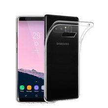 Ультратонкий Прозрачный чехол для Samsung Galaxy Note 8 9 10 Plus S7 edge S8 S9 S10 S20 Plus S10E, силиконовый мягкий прозрачный чехол 2024 - купить недорого