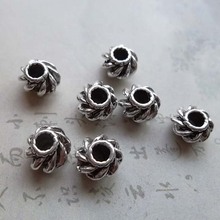 50pcs/lot Pumpkin Shape Metal Spacer Beads 7.5x5mm Tibetan Silver Charm Loose Beads Findings DIY Jewelry Making Bracelet Earring 2024 - buy cheap