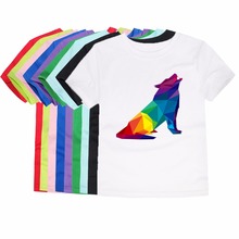 Camisetas de manga corta de algodón para niños, ropa de animales, Tops para bebés de 1 a 14 años, novedad de verano 2024 - compra barato