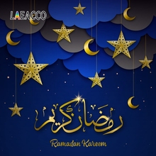 Бесшовный Фотофон Laeacco Ramadan Kareem Eid Mubarak Crescent венки для фотостудии 2024 - купить недорого